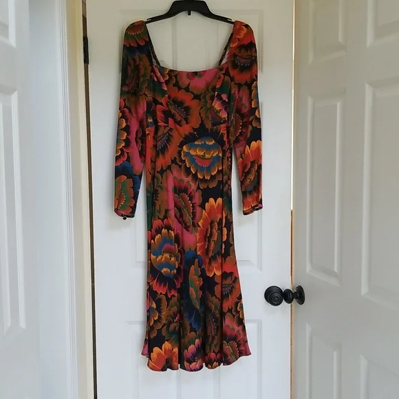 FARM RIO Colorful Flowers Midi Dress - Picture 4 of 16